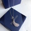 Swarovski 2019 New Feather Necklace with Rupert's Drop Crystal, Elegant and Versatile Pendant Jewelry for Women