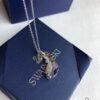Swarovski 2019 New Feather Necklace with Rupert's Drop Crystal, Elegant and Versatile Pendant Jewelry for Women