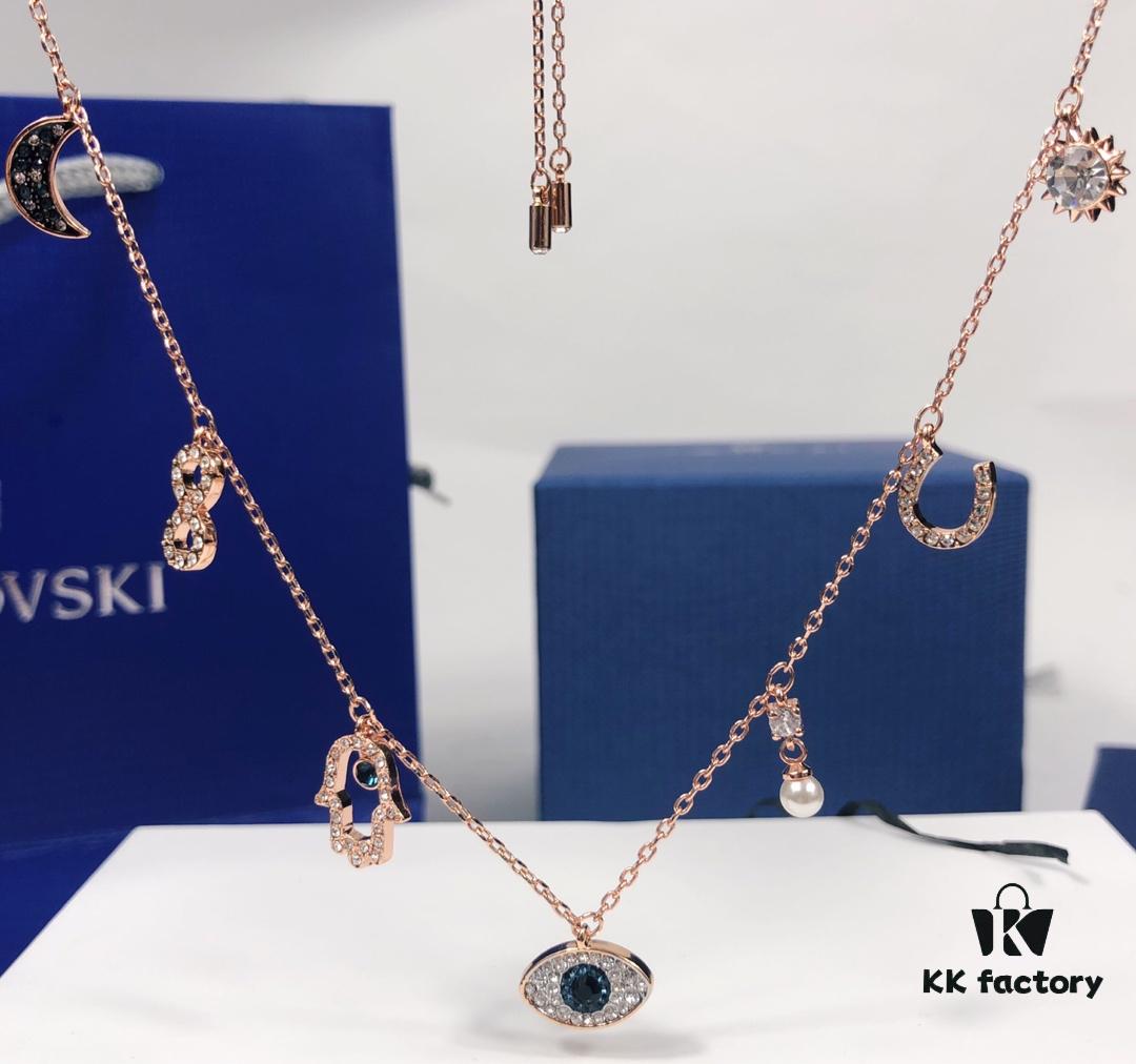 19 New Arrival Swarovski Evil Eye Tassel Necklace