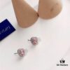 Swarovski ONE Playful Heart Earrings, Romantic and Elegant Design with Pink and Clear Crystals
