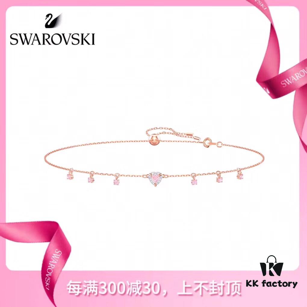 Qixi Gift 🎁 Cute Heart Choker Necklace with Swarovski Elements, Elegant and Playful Design, Adjustable for Versatile Wear