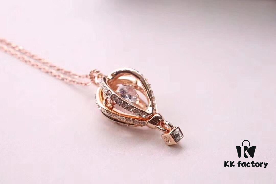 New Rose Gold Swarovski Romantic Hot Air Balloon Collar Necklace