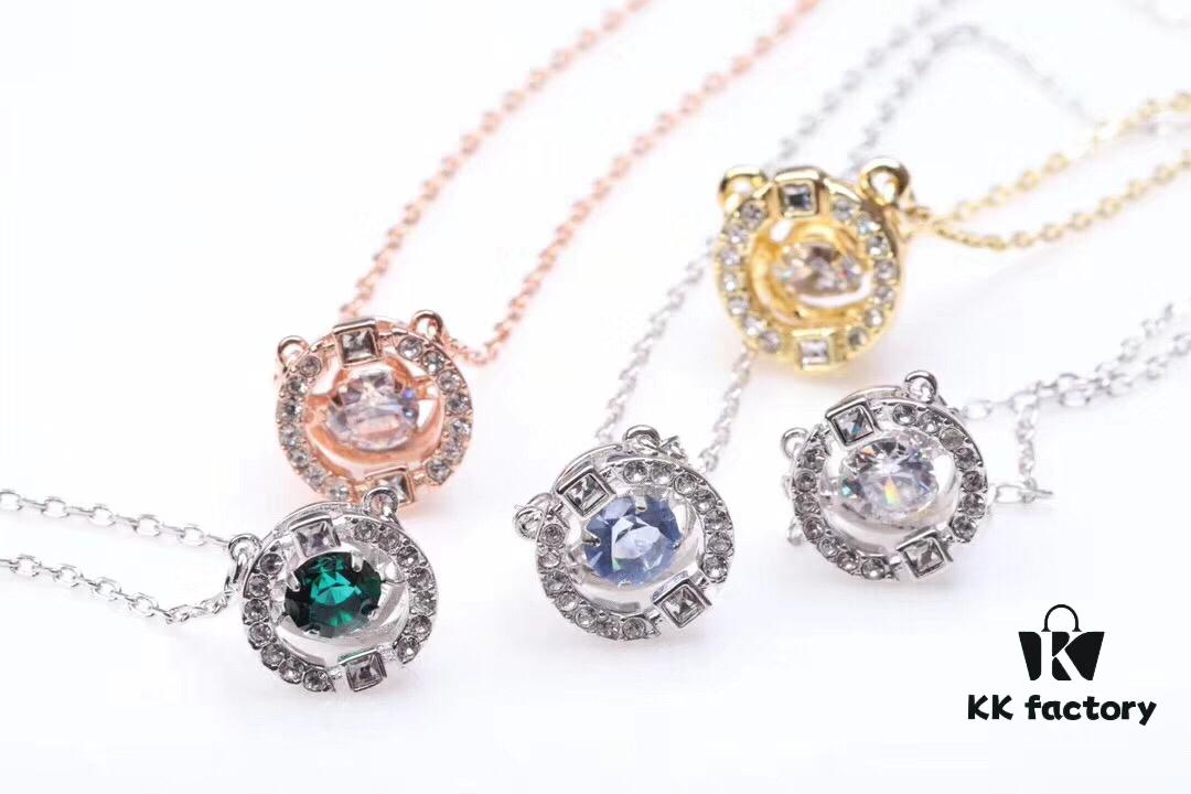 New Arrival ♥️ Swarovski Dancing Heart Pendant Necklace in Green - 6 Colors Available! In Stock