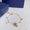 New Arrival Swarovski NO REGRETS Cute Ice Cream Bracelet for Women, Girlfriend Gift, Pink Ice Cream 🍦🍧🍨
