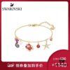 Swarovski OCEAN Marine Life Bicolor Colorful Bracelet for Women, Golden Chain with Gradient Seahorse, Crab Charm and Starfish Detail, Adjustable Fit, Perfect Gift for Her