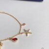 Swarovski OCEAN Marine Life Bicolor Colorful Bracelet for Women, Golden Chain with Gradient Seahorse, Crab Charm and Starfish Detail, Adjustable Fit, Perfect Gift for Her