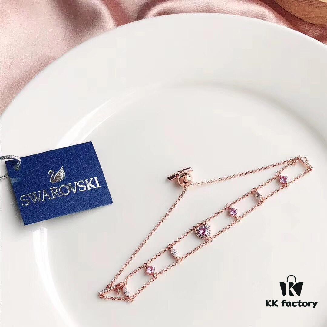 Swarovski ONE Delicate Heart Elegant Bracelet for Women, Romantic Gift for Girlfriend