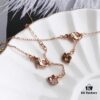 Summer Stylish Choker – Same Style as Jiang Shuying, Swarovski Star and Moon Dual Pendant Necklace with 18K Rose Gold Plated Alloy Chain