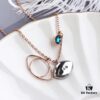 Swarovski Demon Necklace, Classic Best-Selling Black, Blue, and White Crystals Layered Design, Lifelong Luck Guardian with Elegant 18K Rose Gold Plated Alloy Chain