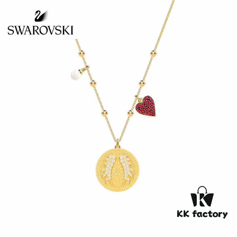 New Arrival Swarovski LUCKY GODDESS Romantic and Elegant Angel Wings Women's Necklace Jewelry