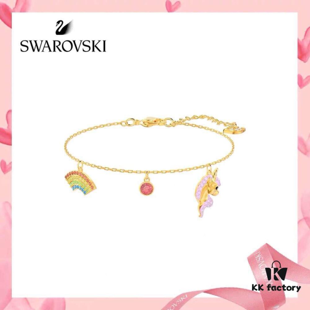 Swarovski OOT WORLD Unicorn Rainbow Necklace, Colorful and Dreamy Girls' Bracelet