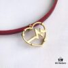 In Stock! SWAROVSKI Valentine's Day Heart Leather Rope Necklace! Newest Hot-Selling Design!