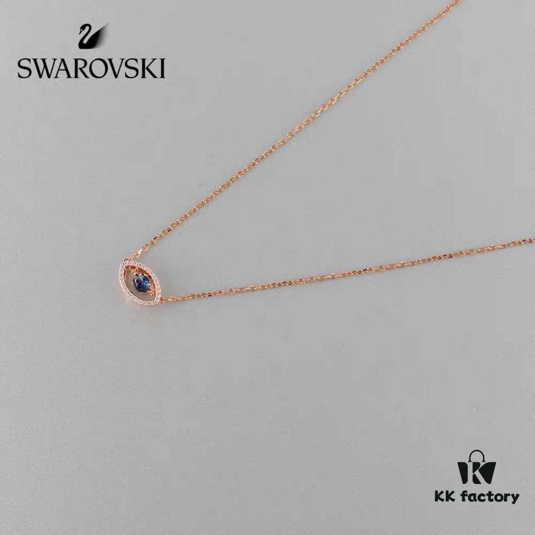 Valentine's Gift 🎁 Swarovski New Arrival Evil Eye Moving Necklace, Ward Off Bad Luck and Bring You Good Fortune! Made with authentic boutique materials, electroplated K-gold process, excellent quality! Original logo engraving! Authentic clasp!