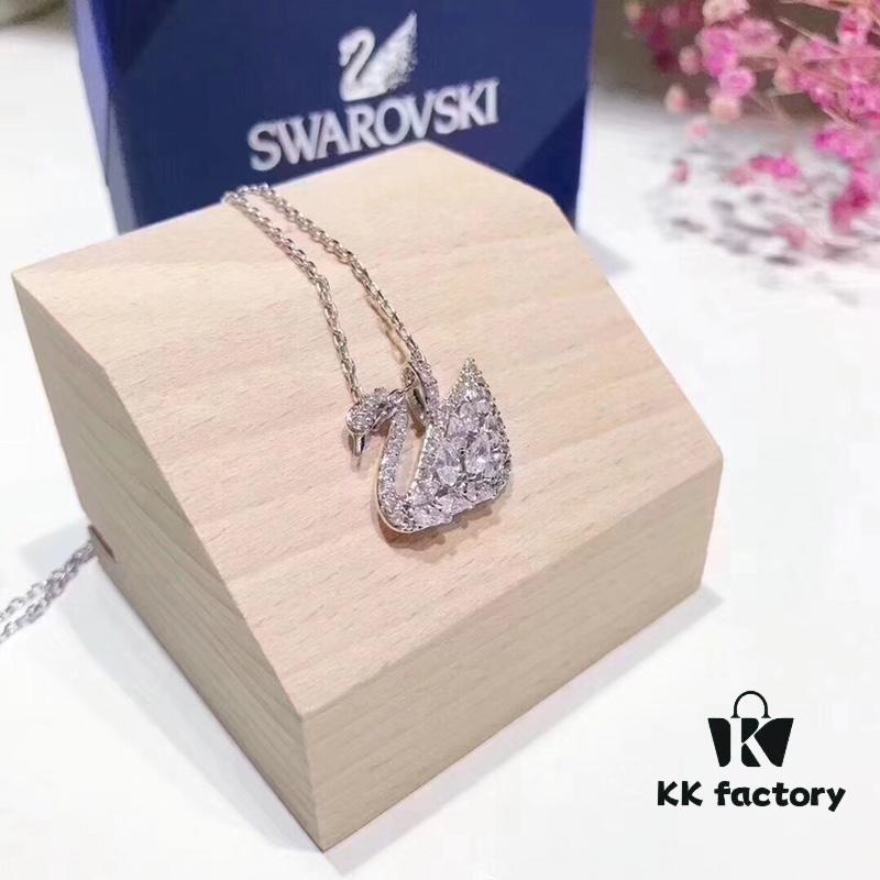 Swarovski New Marquise Cut Crystal Necklace, High-End Micro-Pave Craftsmanship, Original Design, Swan Feather Shape