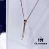 Swarovski 2018 Y-Shaped Necklace, Twisted Knot Design Choker, Short Collar Chain – Same Style Worn by Jiang Shuying