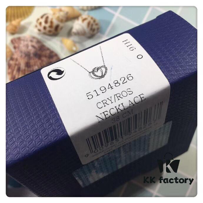 Swarovski Double Heart Necklace with Love Pendant, Fashionable Collar Chain