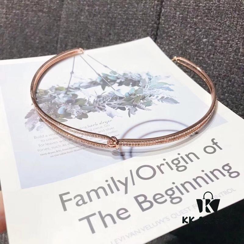 Swarovski Twisted Knot Choker Necklace – New Arrival 'Love Knot' Design with Sparkling Crystals, Imported Gold-Plated Material, Authentic Logo, Two Colors Available