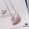 Iconic Swan Swarovski Gradient Tone Necklace New Arrival! Exquisite Pendant with Elegant White Gold-Plated Chain, Symbolizing the Graceful Charm of the Iconic Swan