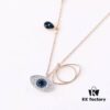 Sovski Swarovski Evil Eye Necklace, White Gold and Rose Gold Options Available