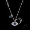 Sovski Swarovski Evil Eye Necklace, White Gold and Rose Gold Options Available