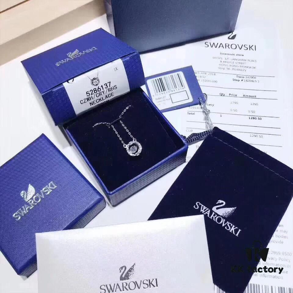 Swarovski Dancing Heart Crystal Pendant Necklace, Collarbone Chain with Authentic Swarovski Crystal Material, 1:1 Original Packaging