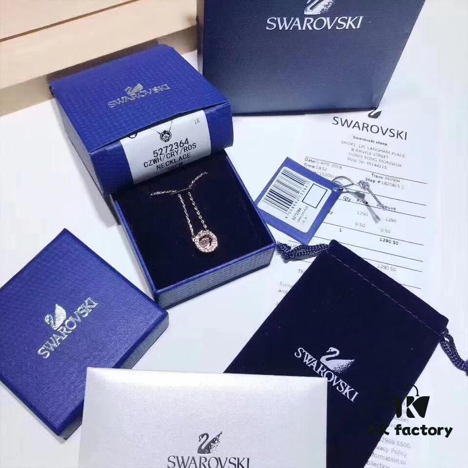 Swarovski Dancing Heart Crystal Pendant Necklace, Collarbone Chain with Authentic Swarovski Crystal Material, 1:1 Original Packaging