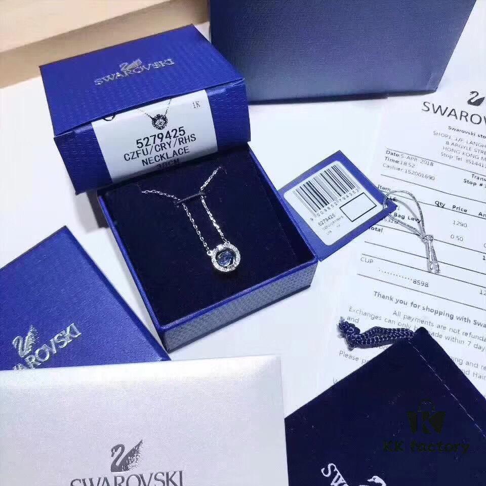 Swarovski Dancing Heart Crystal Pendant Necklace, Collarbone Chain with Authentic Swarovski Crystal Material, 1:1 Original Packaging
