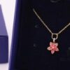 Swarovski Pink Bloom Small Flower Collar Necklace