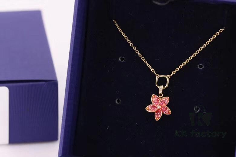 Swarovski Pink Bloom Small Flower Collar Necklace