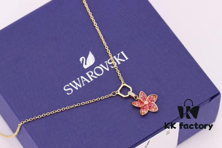 Swarovski Pink Bloom Small Flower Collar Necklace