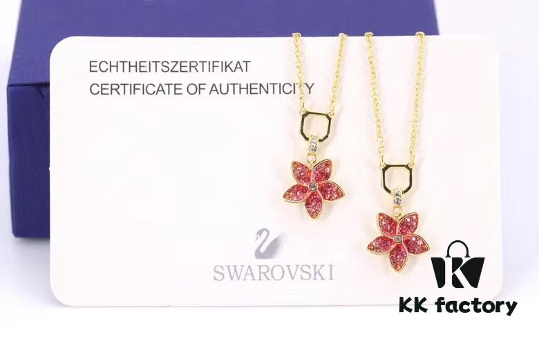 Swarovski Pink Bloom Small Flower Collar Necklace