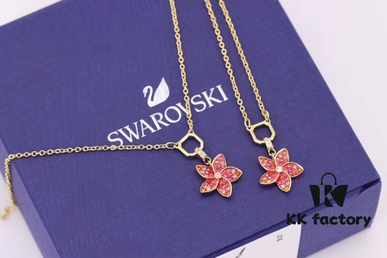 Swarovski Pink Bloom Small Flower Collar Necklace