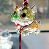 Adorable Swarovski-style Martial Lion Car Hanging Ornament