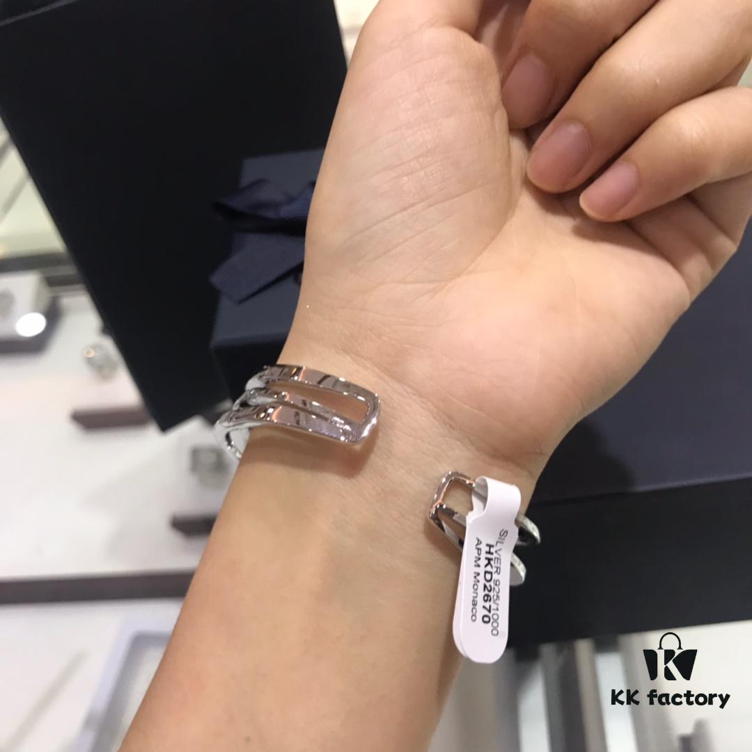 APM Monaco Colorful Dynamic Small Circle Triple-Open Bangle Bracelet