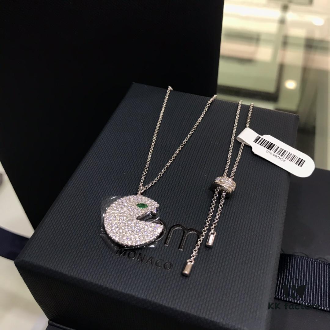 Cute APM Monaco Lightning Pac Earrings, New Rhinestone Silver Jewelry for Women, Pierced Ear Drops, Valentine's Day Recommended Style