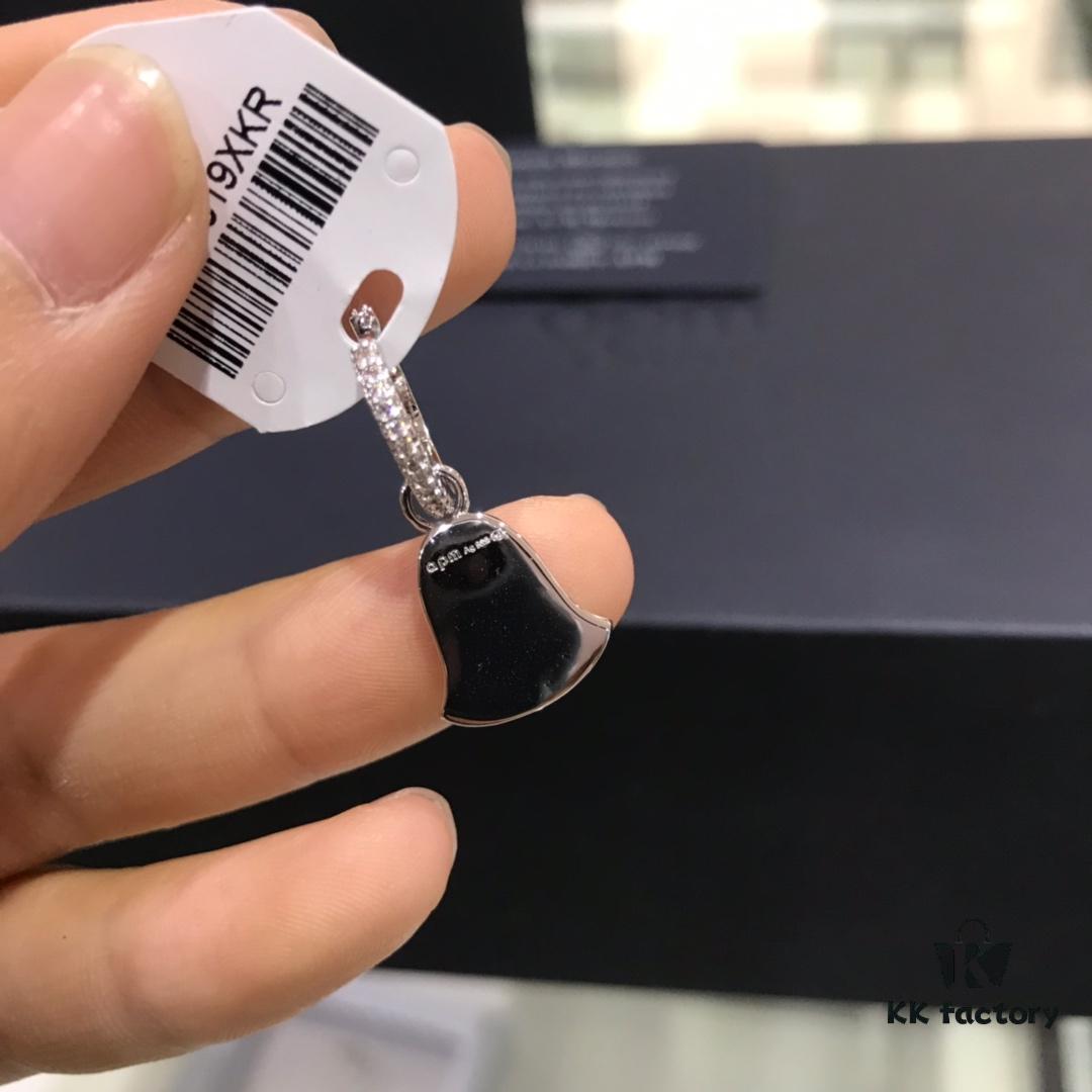 A Family Monaco Single Earring for Women, Lake Blue Wind Chime Pendant, Fun Silver Jewelry 2019 Summer New Arrival