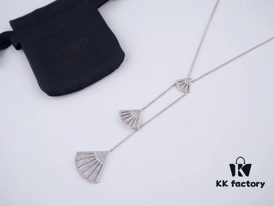 Classic Bestseller! APM FLAMENCO Series Fan-shaped Necklace, inspired by the enchanting movement of traditional palace fans, showcases a vibrant and elegant spirit