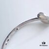 APM Monaco Sterling Silver Crystal Diamond Mother-of-Pearl Pearl Open Bangle Simple and Elegant Fashion Piece
