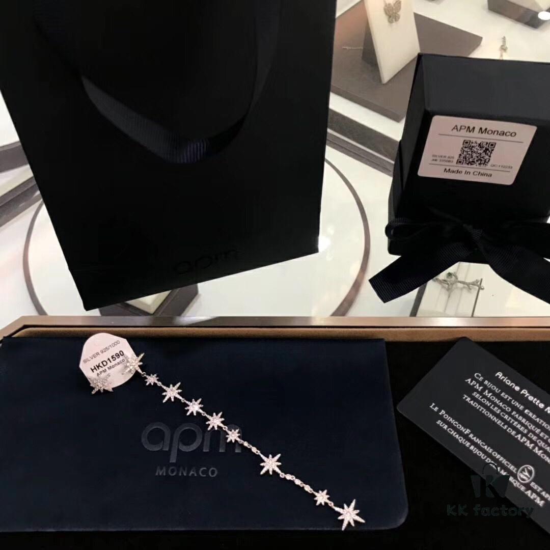 APM Monaco New Summer Collection Earrings for Women, Stylish Asymmetric Long Dangle Earrings with Star and Moon Design