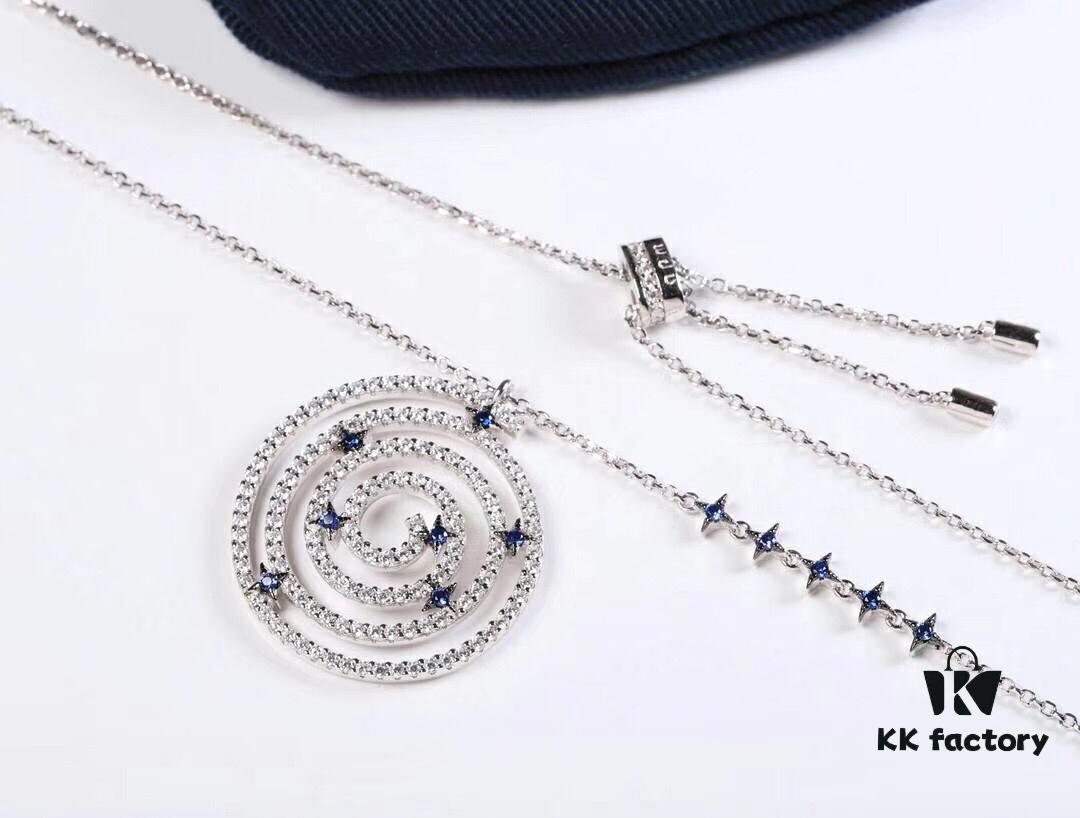 APM Monaco MANDALA Necklace, Sweater Chain, Pendant for Collarbone – Mysterious Infinity Circle, Continuation of the Beauty of Life