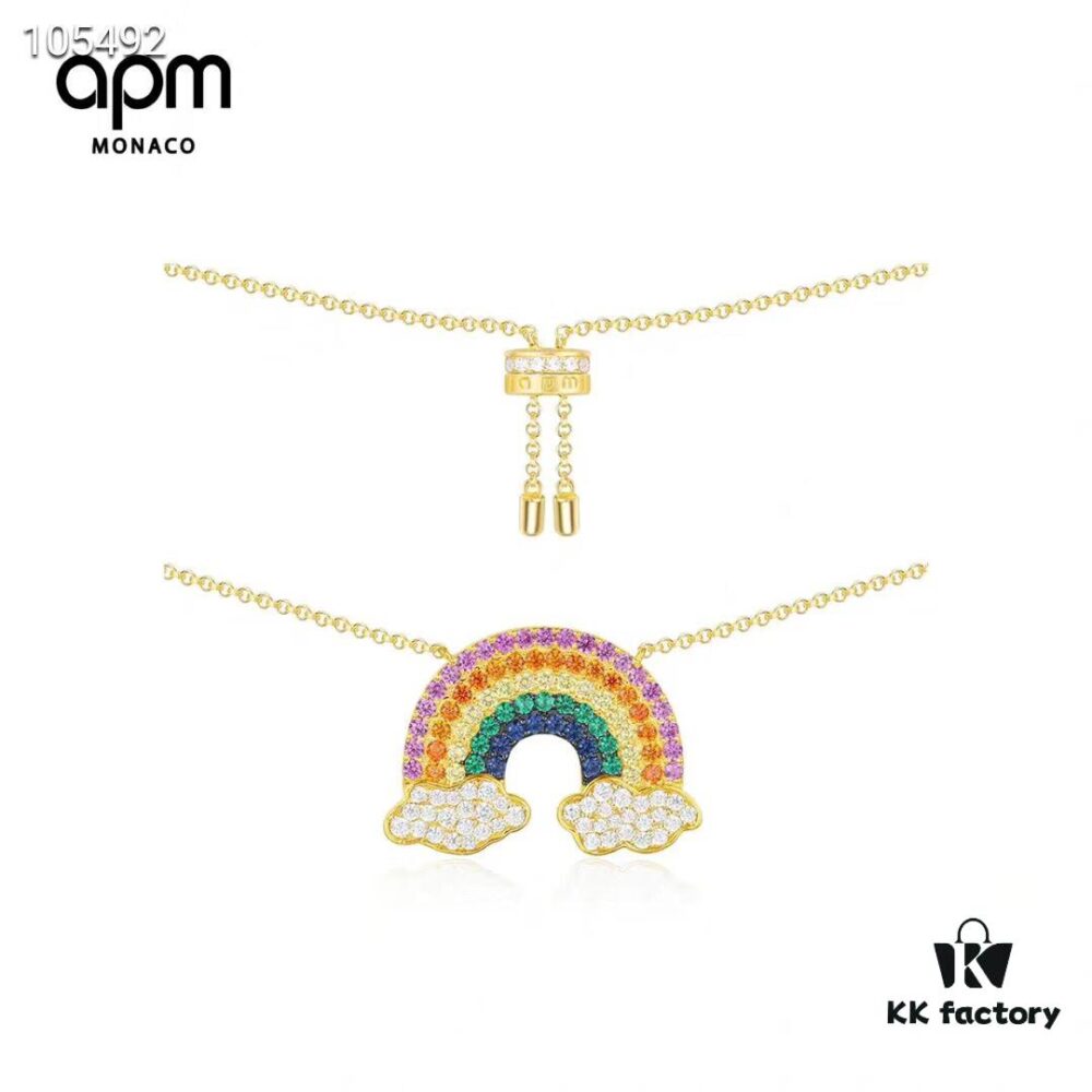 APM Monaco Silver Asymmetrical Rainbow Earrings with Colorful Crystal Zirconia, 925 Sterling Silver