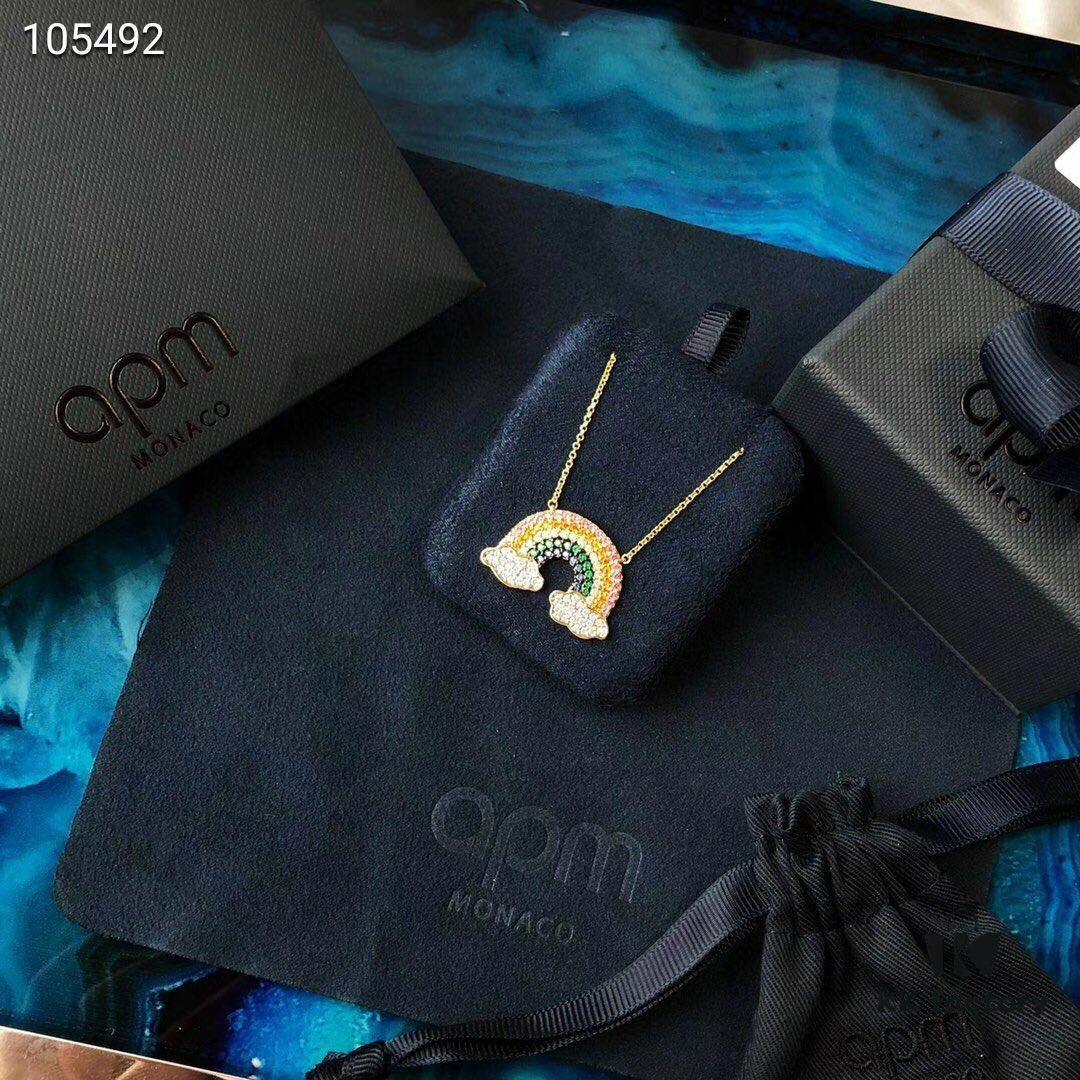 APM Monaco Silver Asymmetrical Rainbow Earrings with Colorful Crystal Zirconia, 925 Sterling Silver