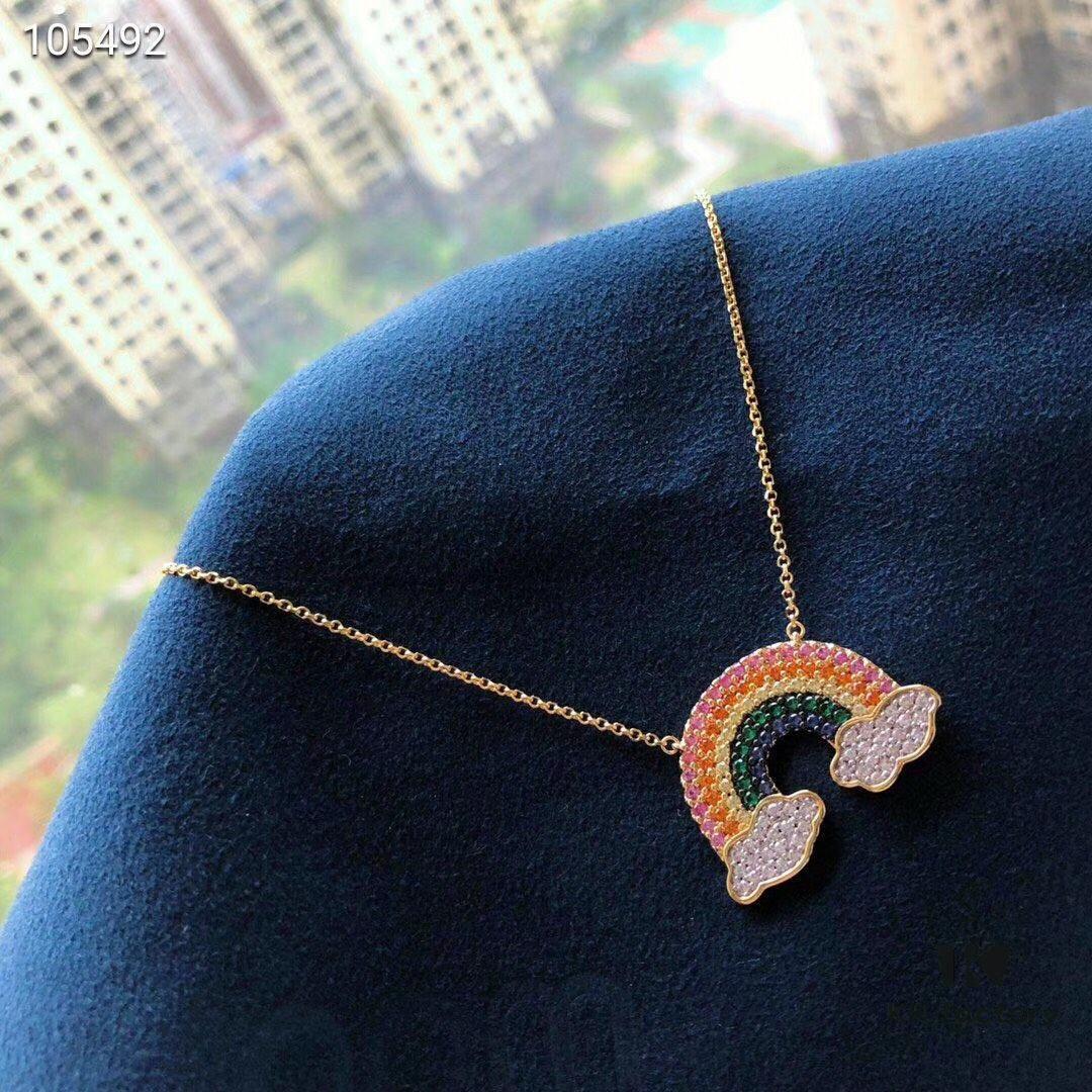 APM Monaco Silver Asymmetrical Rainbow Earrings with Colorful Crystal Zirconia, 925 Sterling Silver