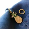 APM Monaco Pineapple Fruit Earrings with Yellow Crystal and Gold-Plated Silver, Made of 925 Sterling Silver! Brilliant Hand-Set Zirconias Shine Brightly in the Sun ✨