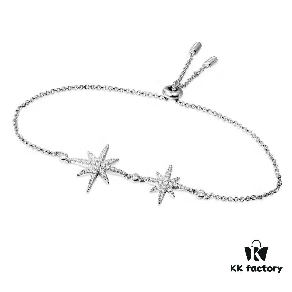 APM Monaco Silver Meteorite Crystal Bracelet