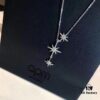 APM Monaco Silver Meteorite Crystal Star 3-Meter Necklace