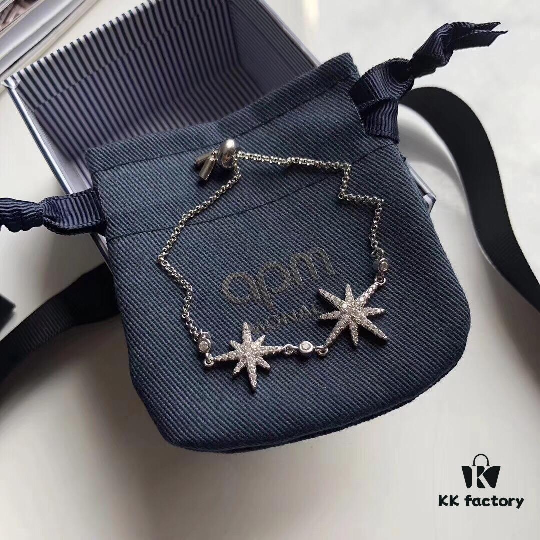 APM Monaco Silver Meteorite Crystal Bracelet