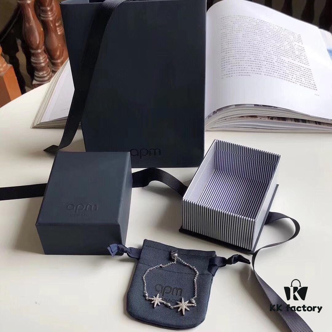 APM Monaco Silver Meteorite Crystal Bracelet