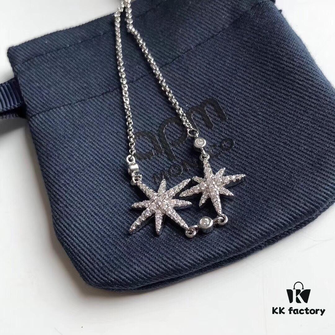 APM Monaco Silver Meteorite Crystal Bracelet