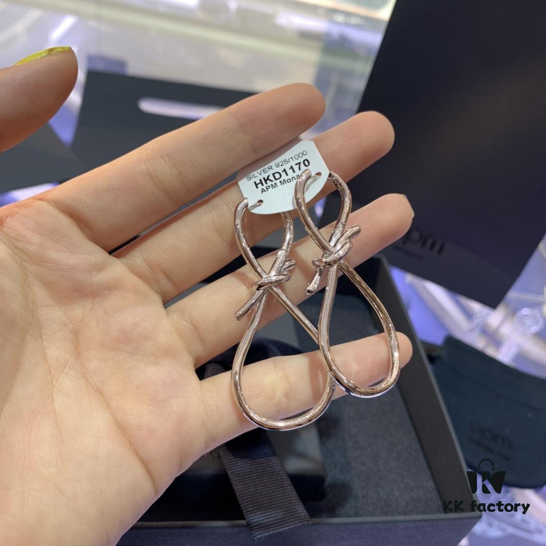 New Arrival 💕 A-Monaco Long Statement Earrings for Women, European and American Style Ear Jewelry, Flattering Drop Earrings for Round Faces, Perfect Gift for Girlfriend